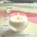 Velas Perladas Lumina – Blanco 400 g + 4 Mechas