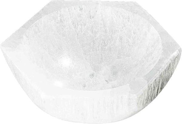 Cuenco de Selenita Lumina – Hexagonal para Velas y Decoración