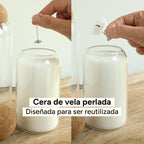 Velas Perladas Lumina – Blanco 400 g + 4 Mechas