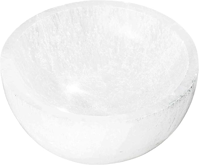 Cuenco de Selenita Lumina – Redondo para Velas y Decoración