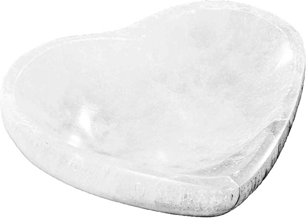 Cuenco de Selenita Lumina – Corazón para Velas y Meditación