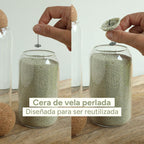 Velas Perladas Lumina – Verde Claro 400 g + 4 Mechas