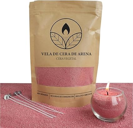 Velas Perladas Comforder – Rosa 400 g + 4 Mechas