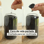 Velas Perladas Lumina  – Negro 400 g + 4 Mechas