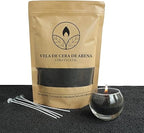 Velas Perladas Lumina  – Negro 400 g + 4 Mechas