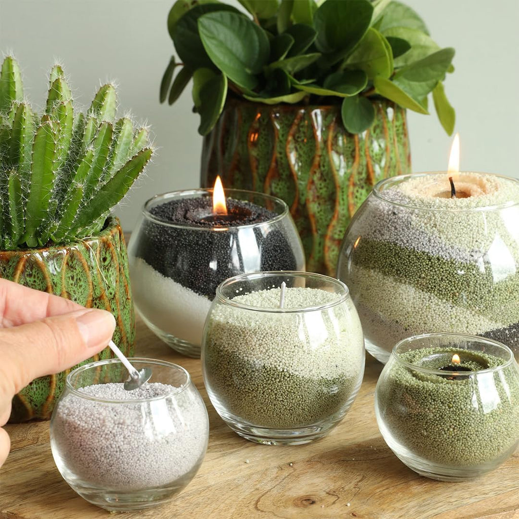 Velas Perladas Lumina – Verde Claro 400 g + 4 Mechas