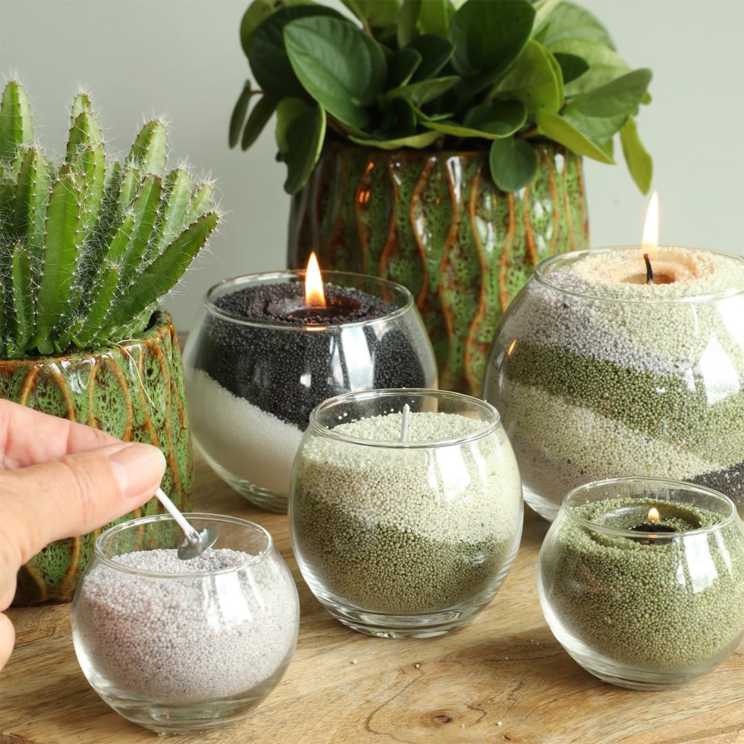 Velas Perladas Lumina – Verde Claro 400 g + 4 Mechas